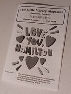 a printed zine sitting on a countertop.